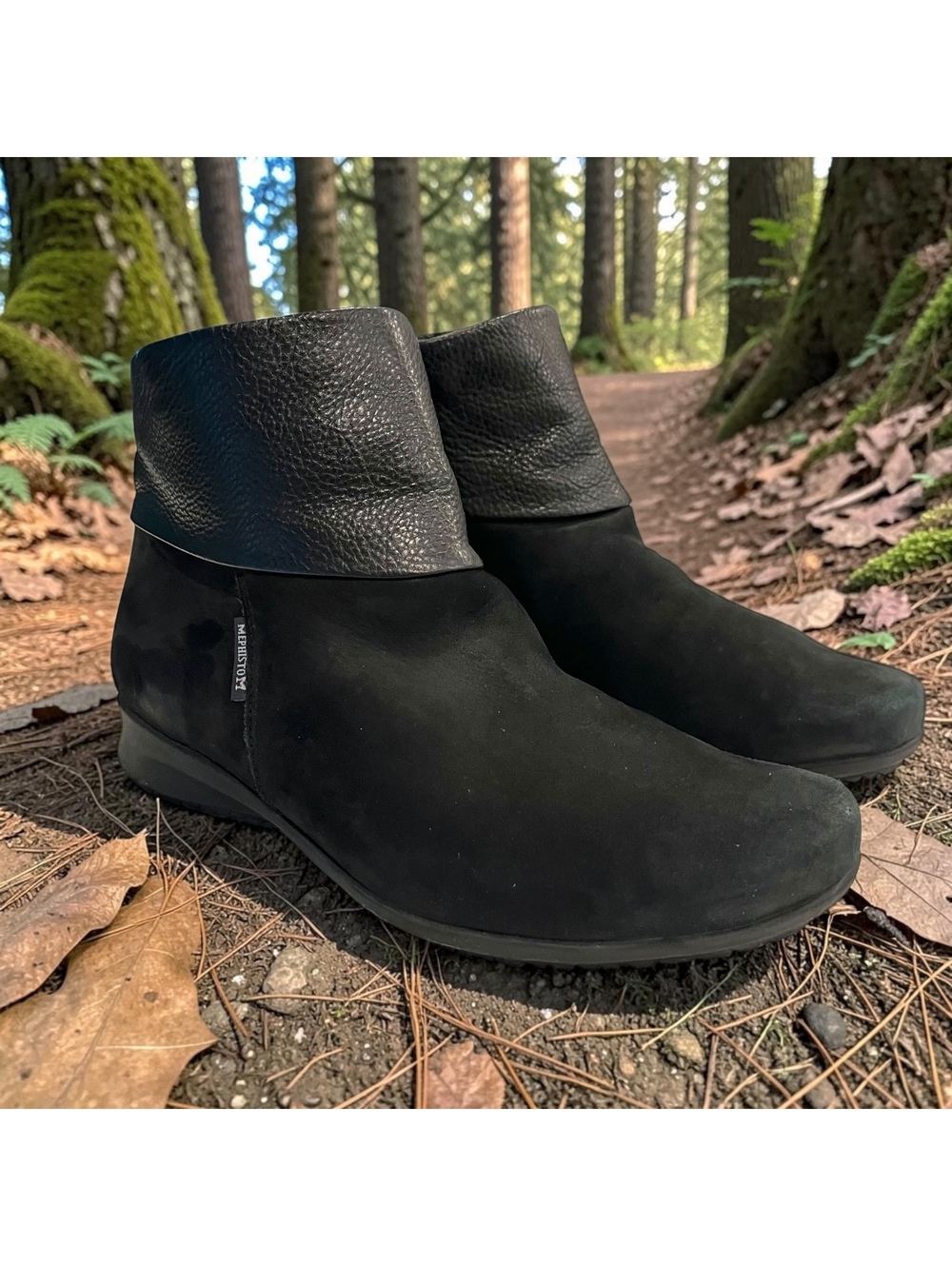 MEPHISTO Fiducia Women’s 5.5 / US 8 Black Nubuck Leather Ankle Boots Portugal